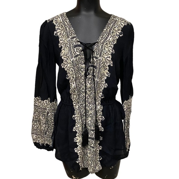 Free People Wildest Moments Black Tunic Size XS cancel - Picture 2 of 8